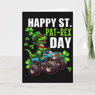 St. Patrick's Day T-Rex-Monstertruck  Karte