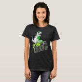St Patricks Day T Rex Riding Monster Truck Dino To T-Shirt (Vorne ganz)