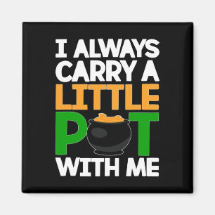 St Patricks Day T-Shirt ich immer ein wenig Pot Wi Magnet