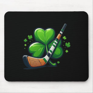 St Patricks Day T-Shirt Shamrock Shirt Hockey St P Mousepad
