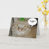 St Patrick's Day Tabby Cat Karte (Gelbe Blume)