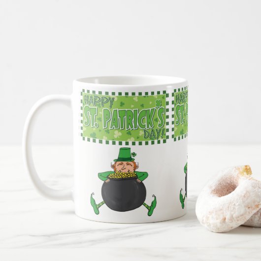 St. Patrick's Day Tasse (Mit Donut)