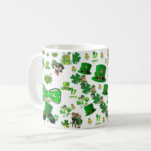 St. Patrick's Day Tasse (Vorderseite Links)