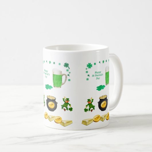 St. Patrick's Day Tasse (VorderseiteRechts)