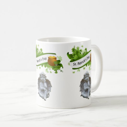 St. Patrick's Day Tasse Angel (VorderseiteRechts)