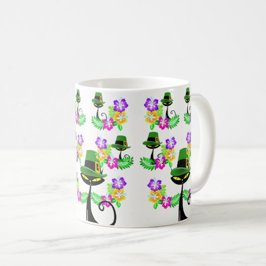 St. Patrick's Day Tasse Cat (VorderseiteRechts)