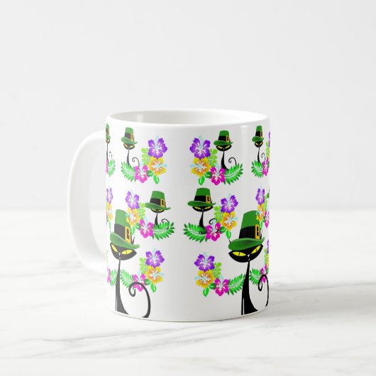 St. Patrick's Day Tasse Cat (Vorderseite Links)