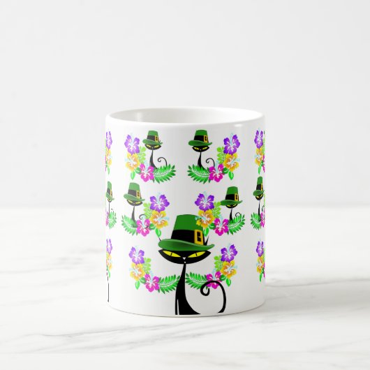 St. Patrick's Day Tasse Cat (Mittel)