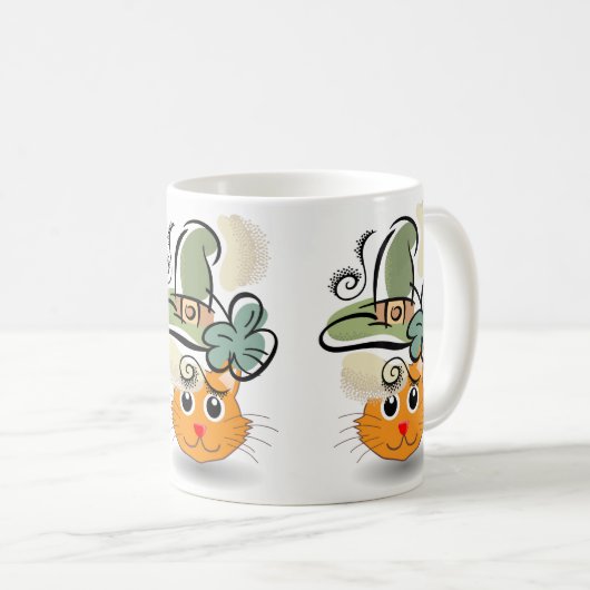 St. Patrick's Day Tasse Cat (VorderseiteRechts)