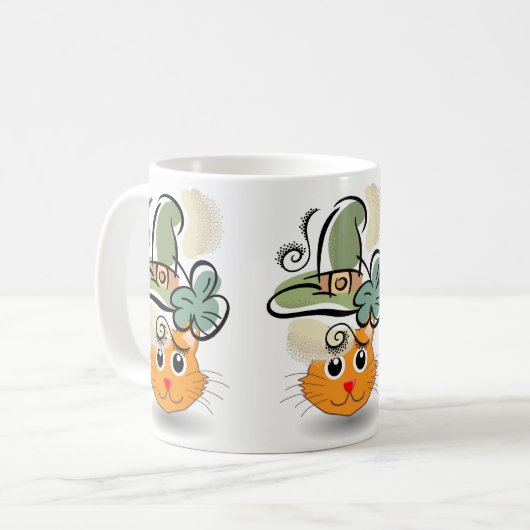 St. Patrick's Day Tasse Cat (Vorderseite Links)