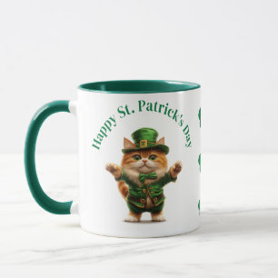 St. Patrick's Day Tasse - Cat Leprechaun & Festive