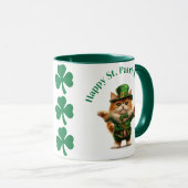 St. Patrick's Day Tasse - Cat Leprechaun & Festive (VorderseiteRechts)