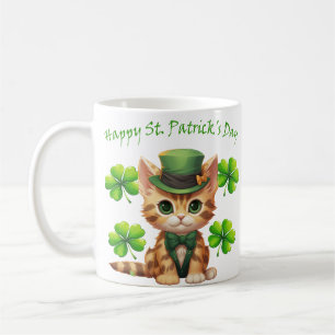 St. Patrick's Day Tasse für Katzen Liebhaber
