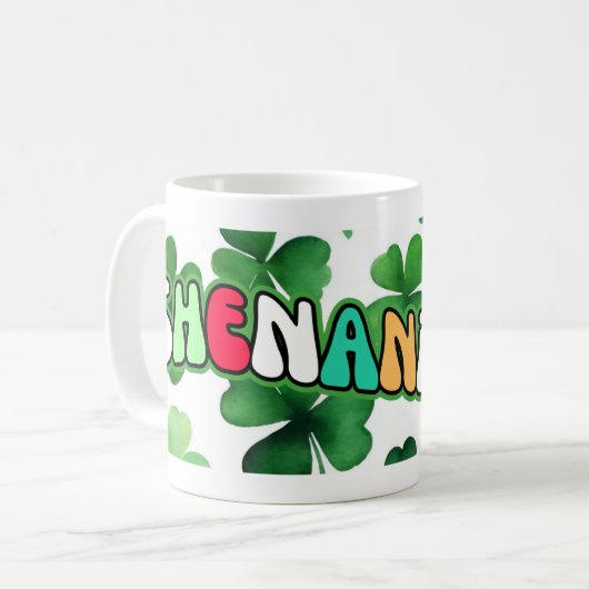St Patrick's Day Tasse Kleeblatts und Shenanigans (Vorderseite Links)