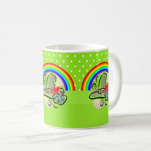 St. Patrick's Day Tasse Rainbow (VorderseiteRechts)
