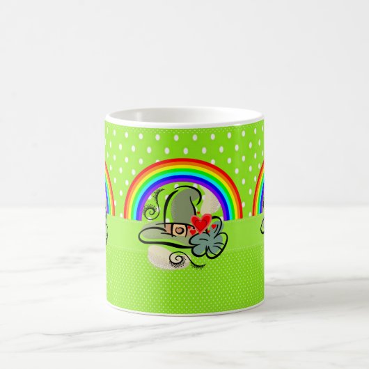 St. Patrick's Day Tasse Rainbow (Mittel)