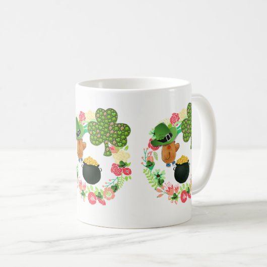 St. Patrick's Day Tasse Teddy Bear (VorderseiteRechts)