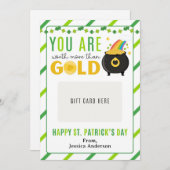 St. Patrick's Day Teacher Appreciation Gift Card Einladung (Vorne/Hinten)