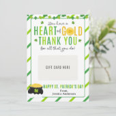St. Patrick's Day Teacher Appreciation Gift Card Einladung (Stehend Vorderseite)