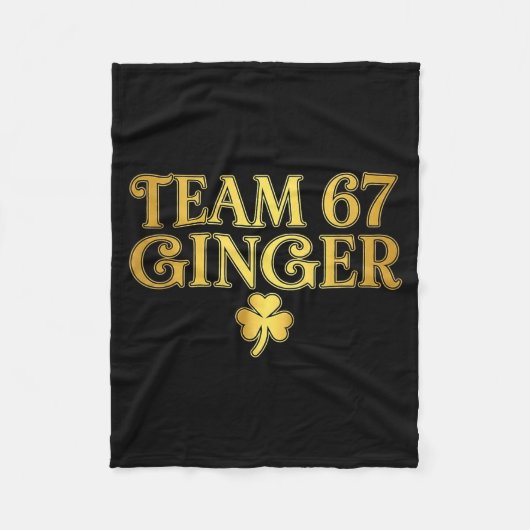 St Patricks Day Team Ingwer 67 Six Seven Lustig Sa Fleecedecke (Vorderseite)