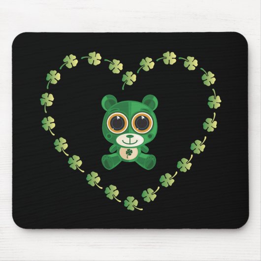 St. Patrick's Day Teddy Bear Mousepad (Vorne)