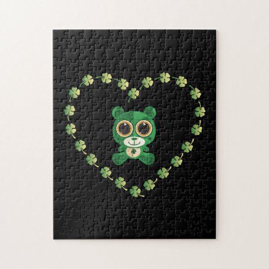 St. Patrick's Day Teddy Bear Puzzle (Vertikal)