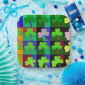 St. Patrick's Day Teller mit Kleeblättern (Party)