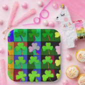 St. Patrick's Day Teller mit Kleeblättern (Party)