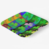 St. Patrick's Day Teller mit Kleeblättern (Gewinkelt)