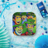 St. Patrick's Day Teller mit Leprechauns (Party)