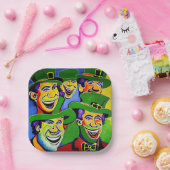 St. Patrick's Day Teller mit Leprechauns (Party)