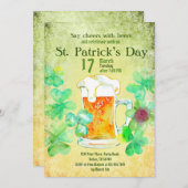St Patrick's Day Template, Party Einladung, Einladung (Vorne/Hinten)