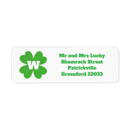 St Patrick's Day Themed Address Label