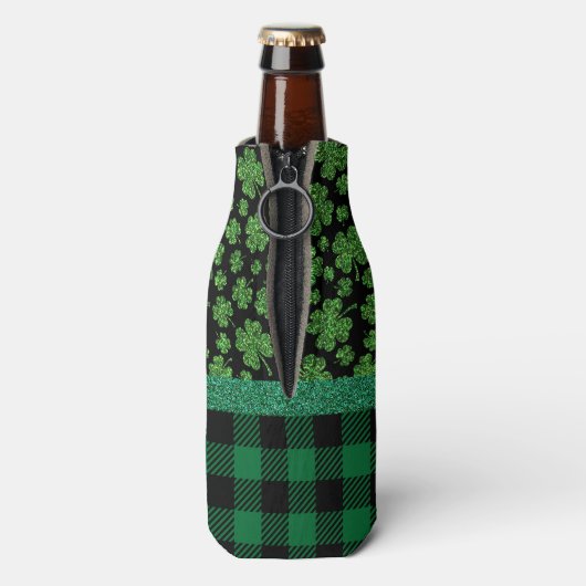 St. Patrick's Day Themed Pattern Flaschenkühler (Flasche Rückseite)