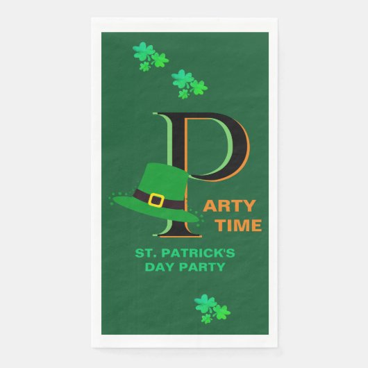 St. Patrick's Day Time to Celebrate Serviette (Vorderseite)