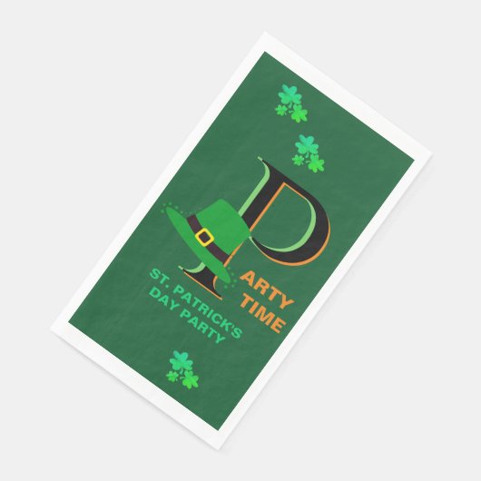 St. Patrick's Day Time to Celebrate Serviette (Ecke)