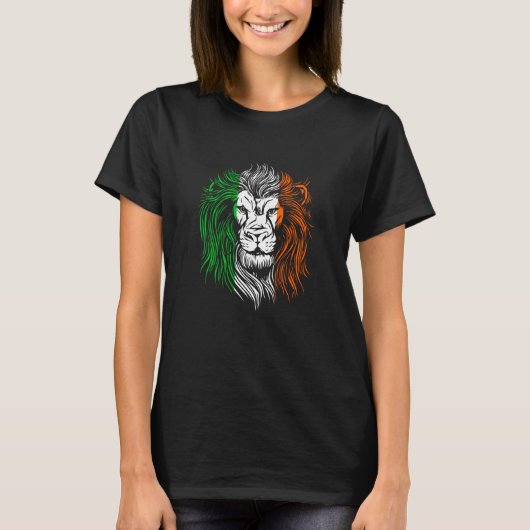 St Patricks Day To Saint Paddy's Lion Flag Irland T-Shirt (Vorderseite)