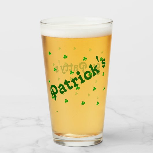 St.Patrick's Day Toast Cheer:Sláinte Glas (Rückseite (gefüllt))