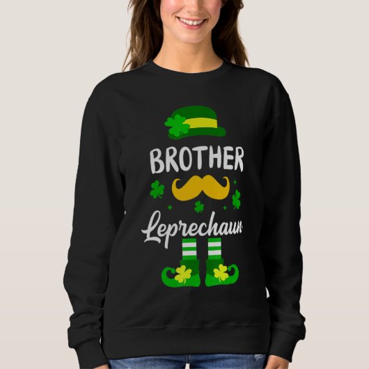 St Patricks Day Toddler Boys Baby Brother Little L Sweatshirt (Vorderseite)