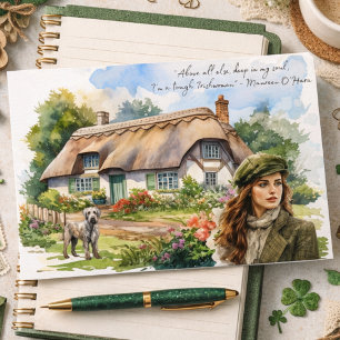 St. Patrick's Day Tough Irish Woman Irish Quote Feiertagspostkarte