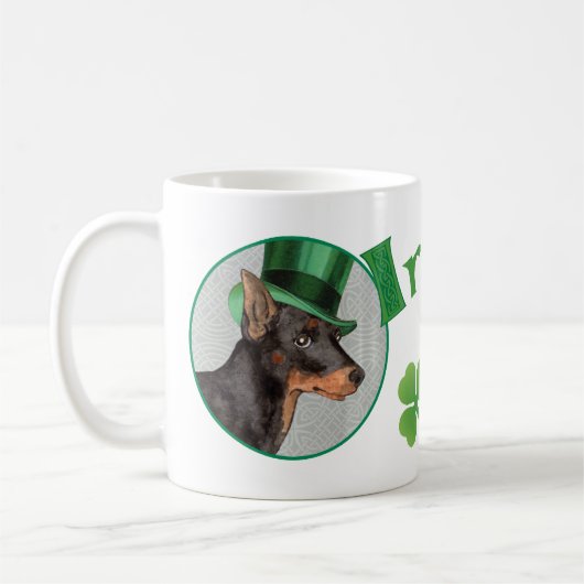 St Patrick's Day Toy Manchester Terrier Kaffeetasse (Links)