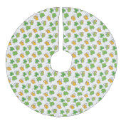 St. Patrick's Day Tree Skirt Leinenimitat Weihnachtsbaumdecke (Vorderseite)