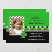 St Patrick's Day Trendy Foto Einladung (Vorne/Hinten)