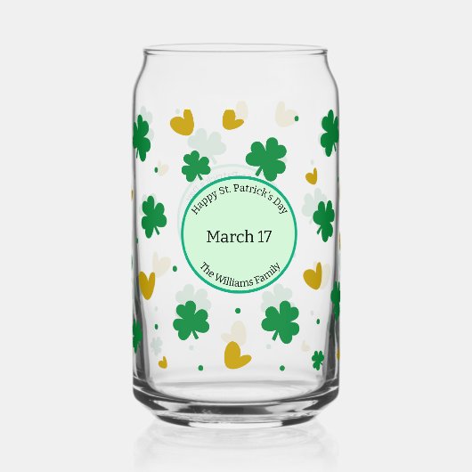 St. Patrick's Day Trinkbehälter Set Dosenglas (Vorderseite)