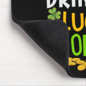 St. Patricks Day Trinken Glückspilz Passende Party Mousepad (Ecke)