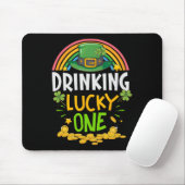 St. Patricks Day Trinken Glückspilz Passende Party Mousepad (Mit Mouse)