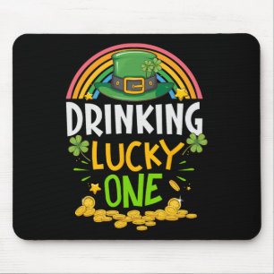 St. Patricks Day Trinken Glückspilz Passende Party Mousepad
