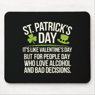 St. Patricks Day Trinkende Männer Frauen Lustig St Mousepad