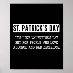 St. Patricks Day Trinkende Männer Frauen Lustig St Poster