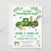 St. Patrick's day Truck Birthday Shenanigans Einladung (Vorderseite)